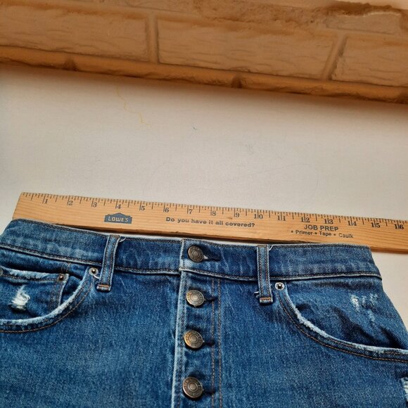 Abercrombie Fitch Jeans Womens 28 6 Short Ultra High‎ Rise Kick Flare Button Fly - Picture 8 of 11